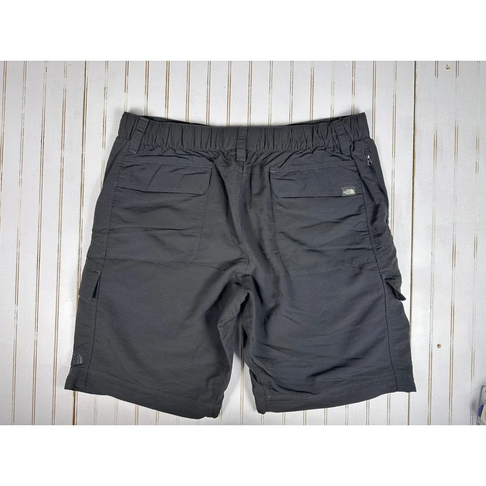 The North Face Mens Large Gray Hiking Shorts Cargo Outdoor Nylon Trail Utility